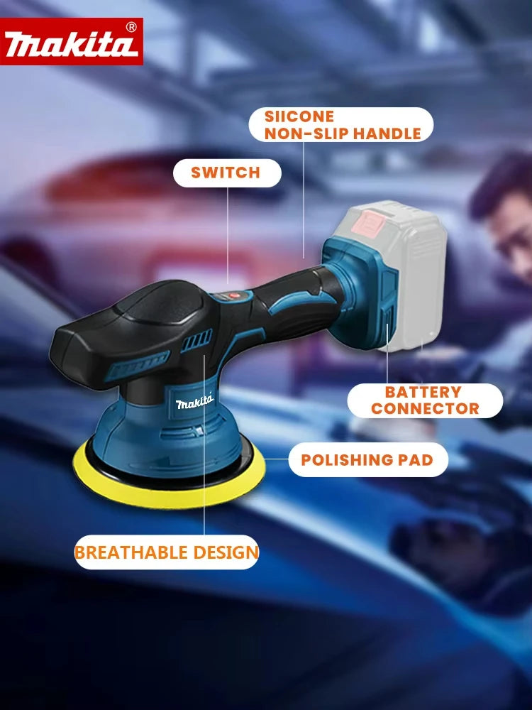 Makita 8 Gears Digital Display Cordless Car Polisher Electric Polisher Auto Car Waxing Polishing Machine For Makita 18V Battery