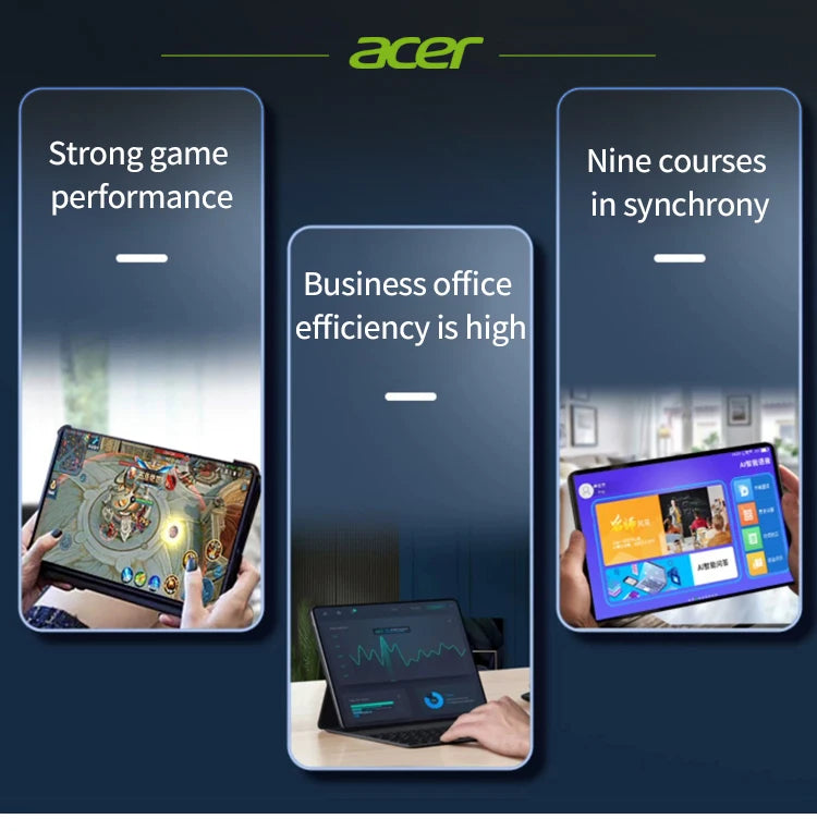 Acer Global Version Original Pad 10.4inch Dual SIM WIFI HD 2K IPS Screen 6+128GB 6000mAH Tablet PC with Keyboards