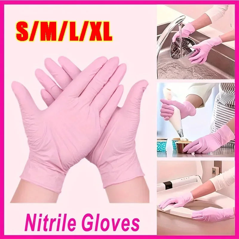 Kitchen Gloves Disposable Nitrile Latex Gloves Black Washing Tableware Housework Car Industry Gardening Pet Care Cooking Tools