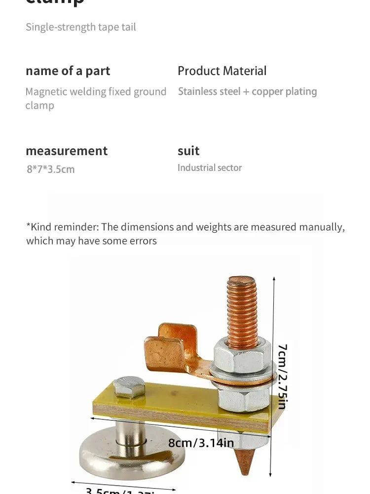 Magnetic Welding Head Pliers Metal Plate Welding Support Tool Support Head Large Suction Welding Holder