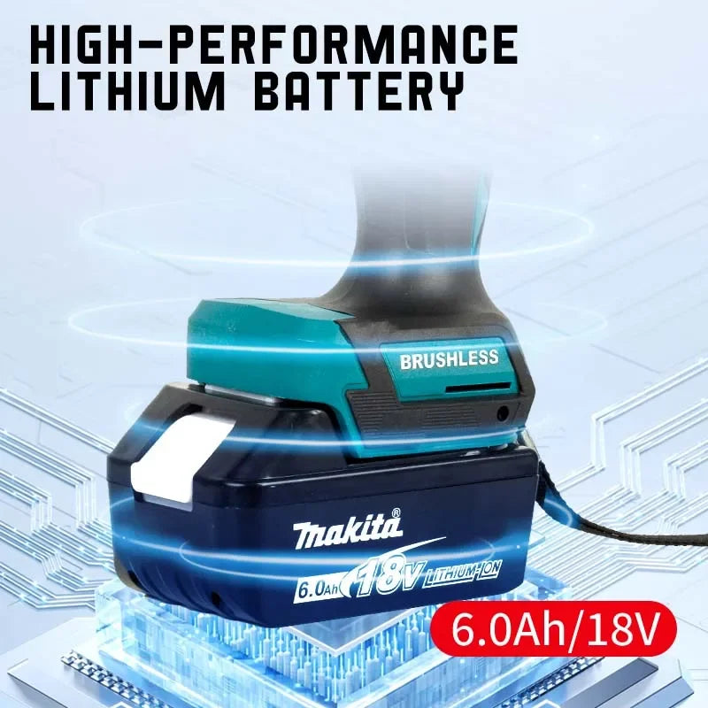 Makita DDF487 10mm brushless 18V lithium rechargeable impact drill, household hand drill, high torque electric screwdriver