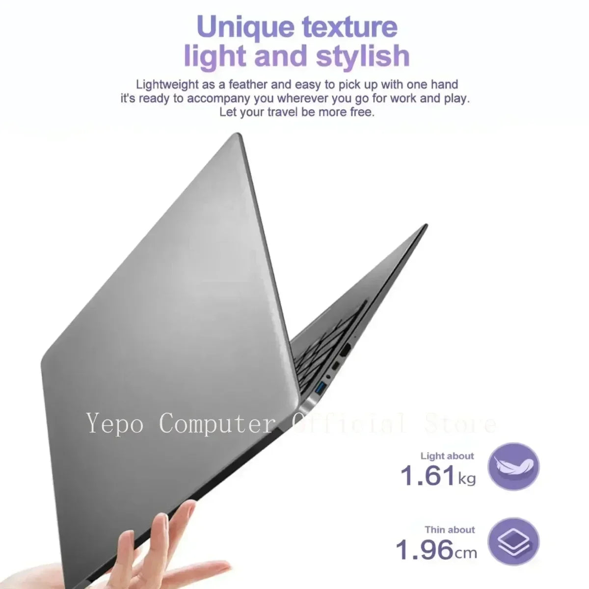 2025 New Laptop Global Version Intel N3700 Ultra Thin 14.1-inch HD Screen 16G+2048G DDR4 High Speed WIFI 5+Office computer