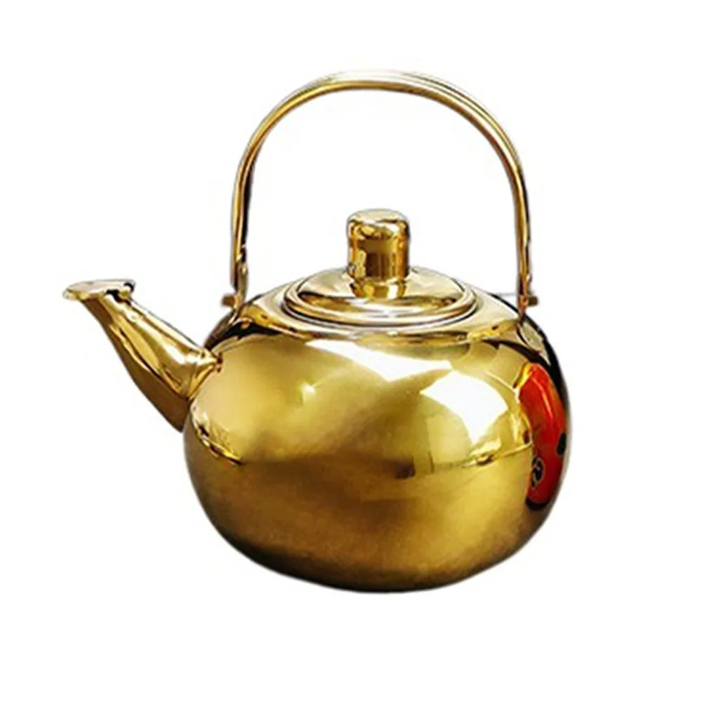 Stainless Steel Water Kettle Teapot With Infuser Filter Coffee Kettle Green Oolong Tea Jug Home Office Tea Coffee Tools Cookware