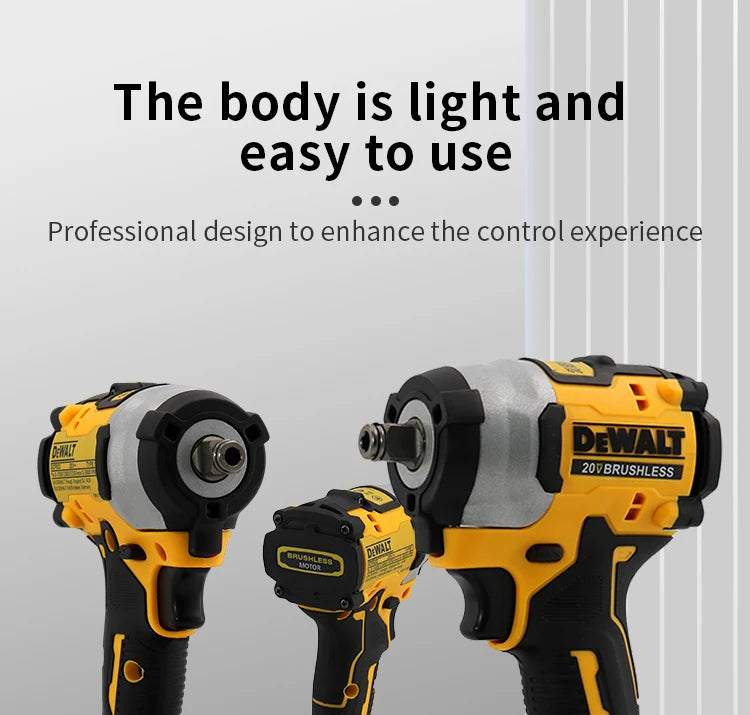 DEWALT DCF922 Cordless Impact Wrench 406NM Key Impact Brushless Electric Tool 20V Variable Speed Rechargeable Wrench