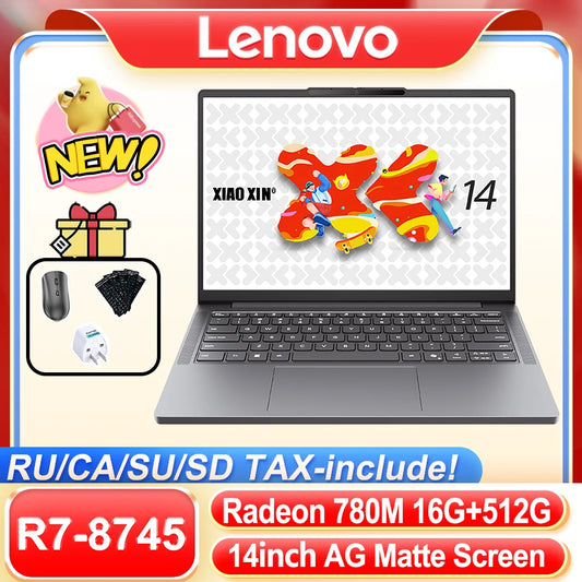 【2025 NEW】Lenovo Xiaoxin 14 SE 14inch 16GB 512GB R7-8745/Radeon 780M 1080P  AG Matte Screen