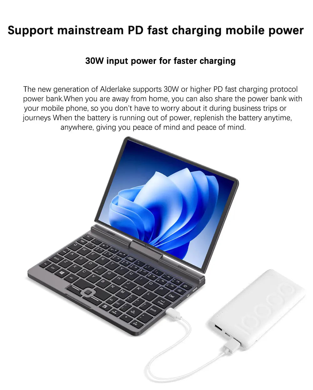 Pocket Laptop 12th Gen Mini Computer Intel Alder Lake N100 4 Core 8" Touch Screen 12G DDR5 Windows 11 Notebook Tablet PC 2 in 1