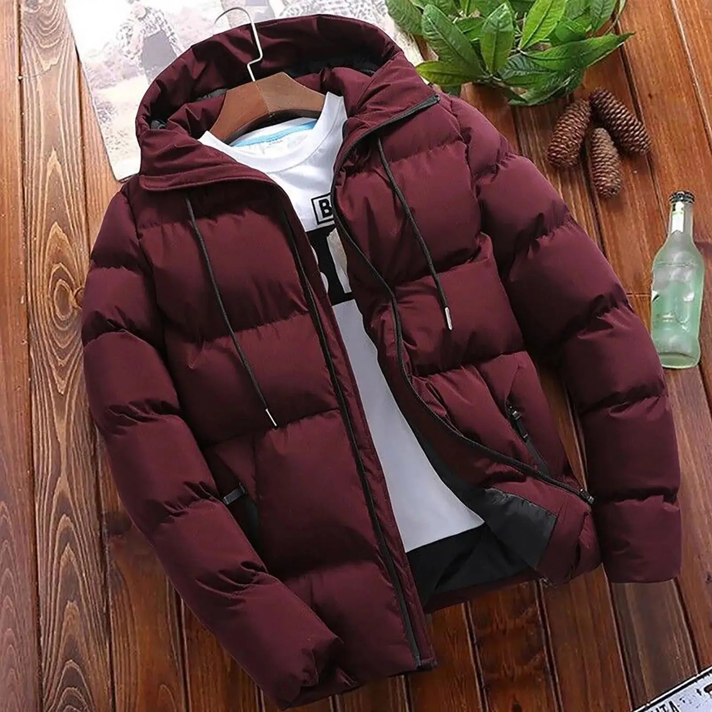 Fashion Parkas Men Winter Overcoat Men's Casual Jacket Warm Hooded Thick Puffer Coat Outwear Business Hombre