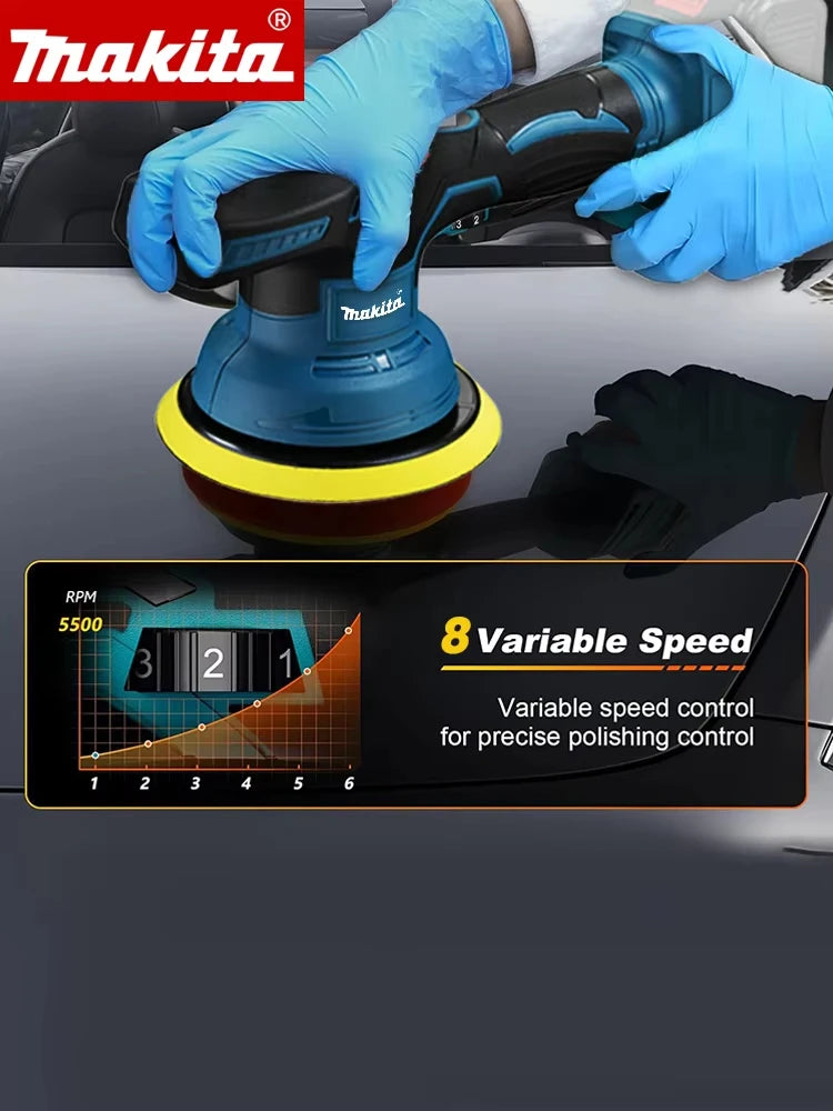 Makita 8 Gears Digital Display Cordless Car Polisher Electric Polisher Auto Car Waxing Polishing Machine For Makita 18V Battery