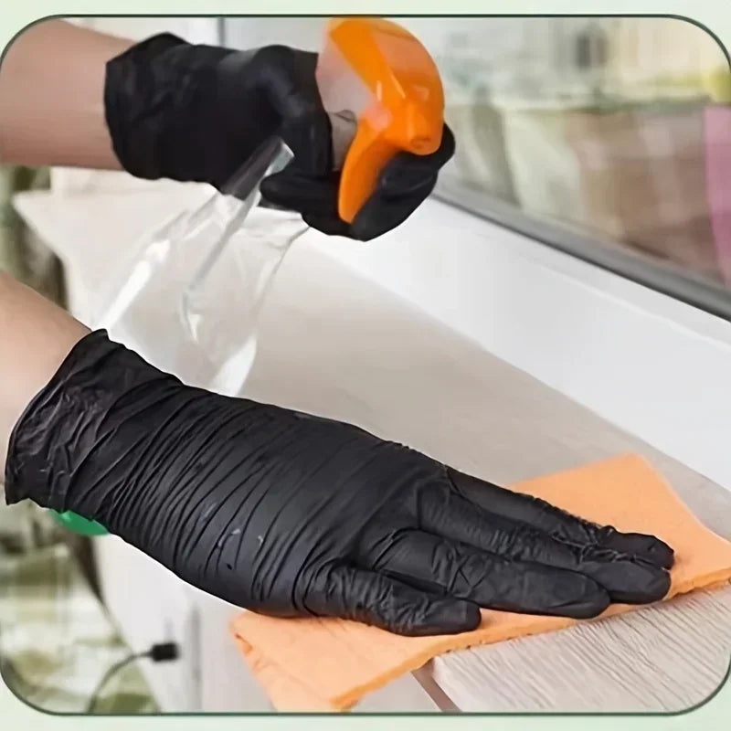 Kitchen Gloves Disposable Nitrile Latex Gloves Black Washing Tableware Housework Car Industry Gardening Pet Care Cooking Tools