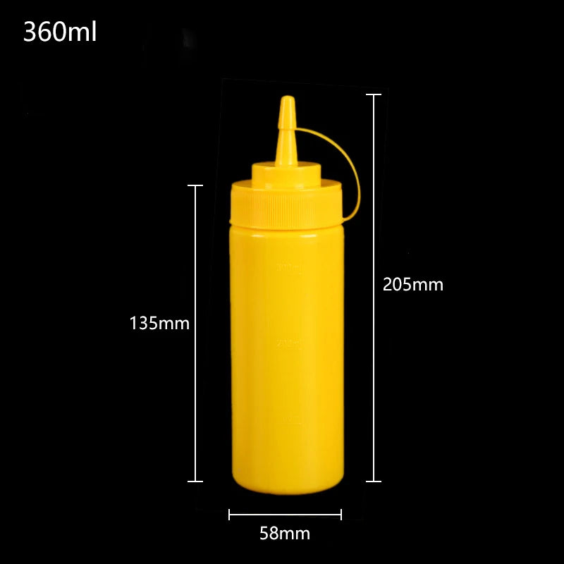 240/360/480/720ML Condiment Squeeze Bottles For Ketchup Mustard Mayo Hot Sauces Olive Oil Bottles Kitchen Gadget