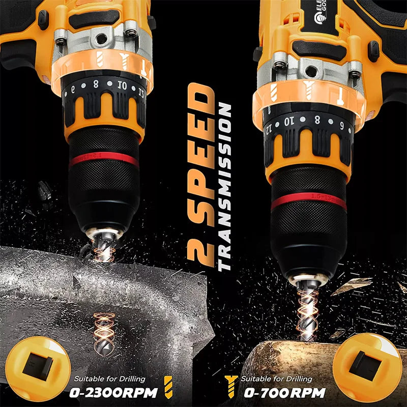 Electric Goddess DCD791 Cordless Compact Drill/Driver Brushless Motor Electric Drill Screwdriver Tool For 20V Dewalt Battery