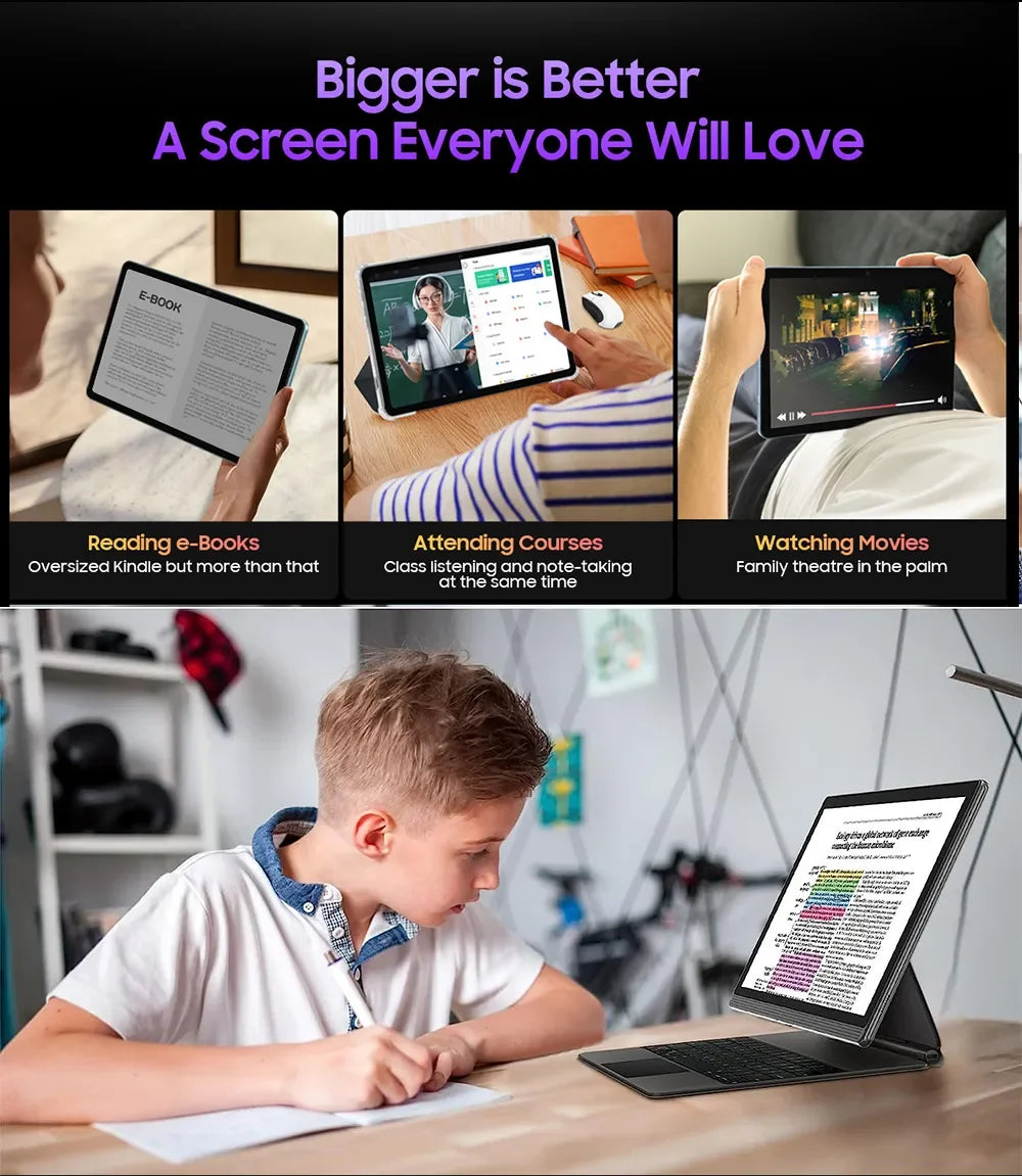 Large Screen 14.1 Inch Tablet Pc Android 12 Octa-Core 12GB+256GB 1920*1080 IPS Bluetooth WiFi Pad For Kids Tablet Education