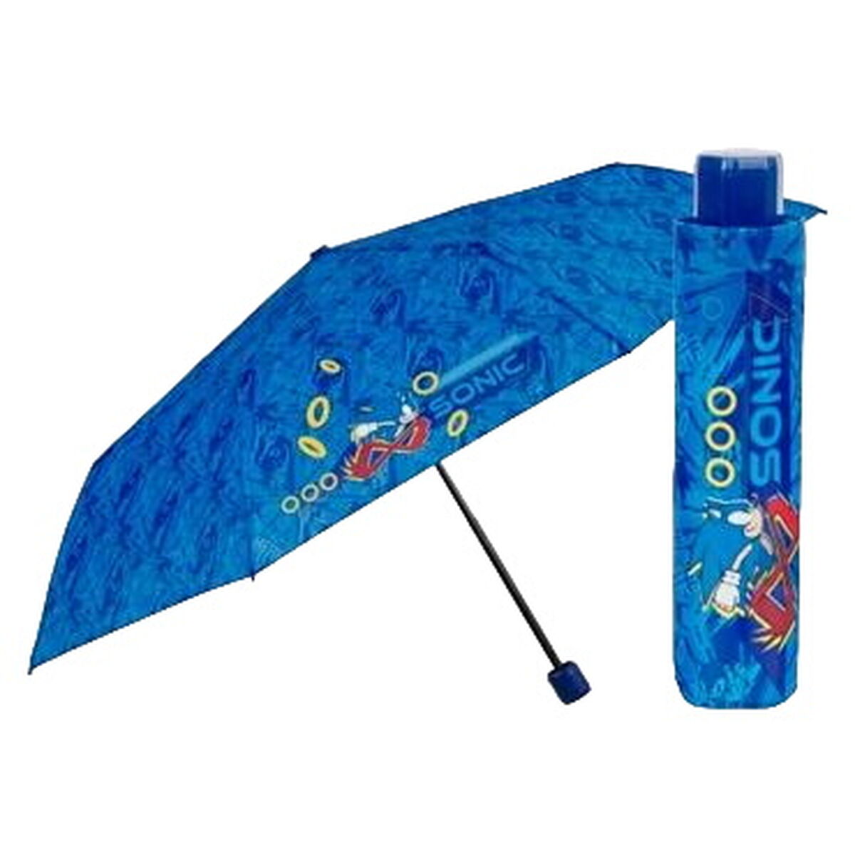 Sonic Foldable Umbrella Sonic Perletti Blue Ø 91 Cm Children's