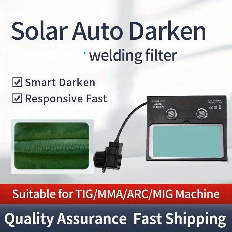 Solar-powered darkening welding mask head-mounted argon arc welding helmet that can automatically turn black Welding Helmet