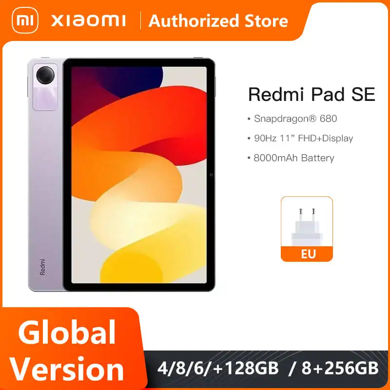 Redmi Pad SE Xiaomi Global Version Mi Tablet 90Hz 11" Display 8000mAh Snapdragon® 680 Quad speakers Dolby Atmos®