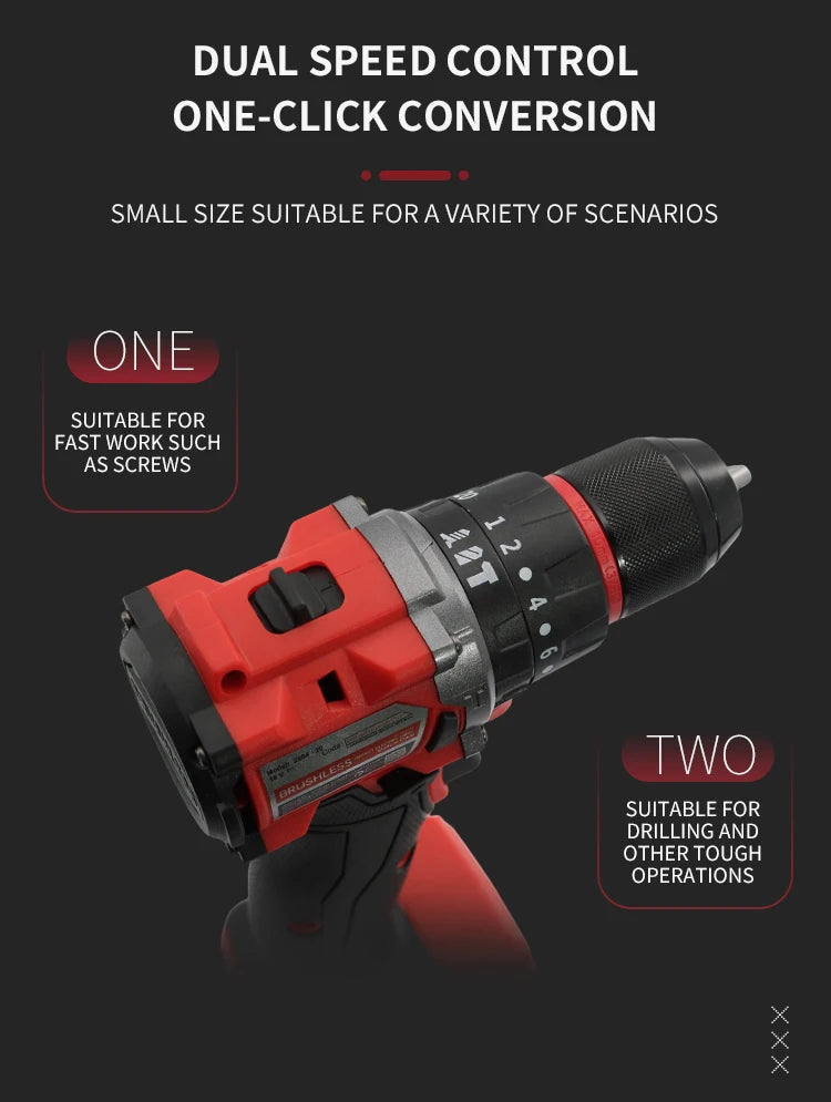 Milwaukee M18 Electric Drill 150 N.m Brushless Cordless Impact Drill Of Decoration Team Uses 18v Milwaukee Battery Power Tools