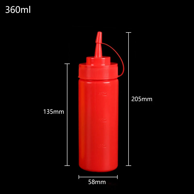 240/360/480/720ML Condiment Squeeze Bottles For Ketchup Mustard Mayo Hot Sauces Olive Oil Bottles Kitchen Gadget