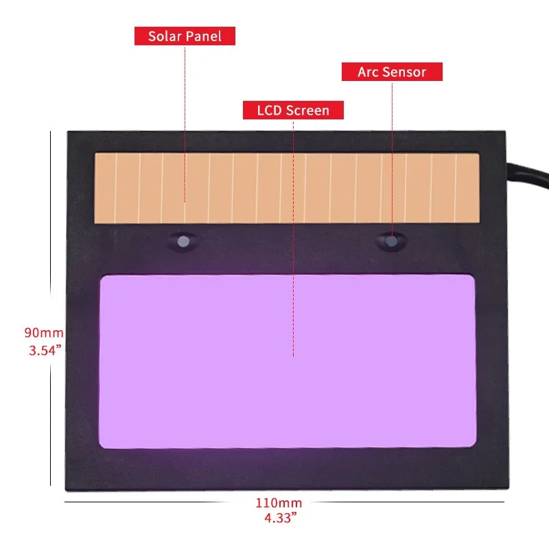 Solar-powered darkening welding mask head-mounted argon arc welding helmet that can automatically turn black Welding Helmet