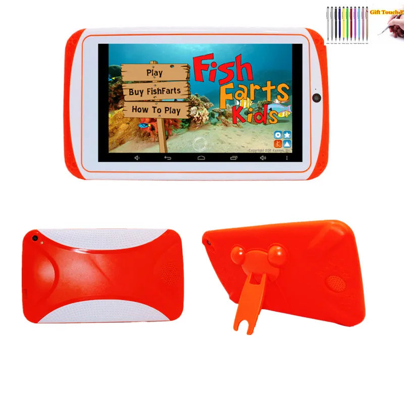 2025 Sales Android 10.0 KID Gift Tablet PC  7 INCH E98 With Silicon Bracket Case 1GBRAM +16G ROM  Dual Camera WIFI Quad Core