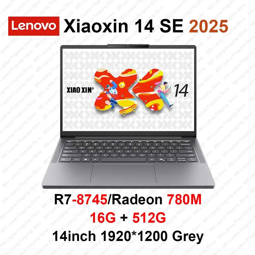 【2025 NEW】Lenovo Xiaoxin 14 SE 14inch 16GB 512GB R7-8745/Radeon 780M 1080P  AG Matte Screen