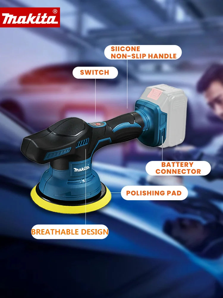 Makita 8 Gears Digital Display Cordless Car Polisher Electric Polisher Auto Car Waxing Polishing Machine For Makita 18V Battery