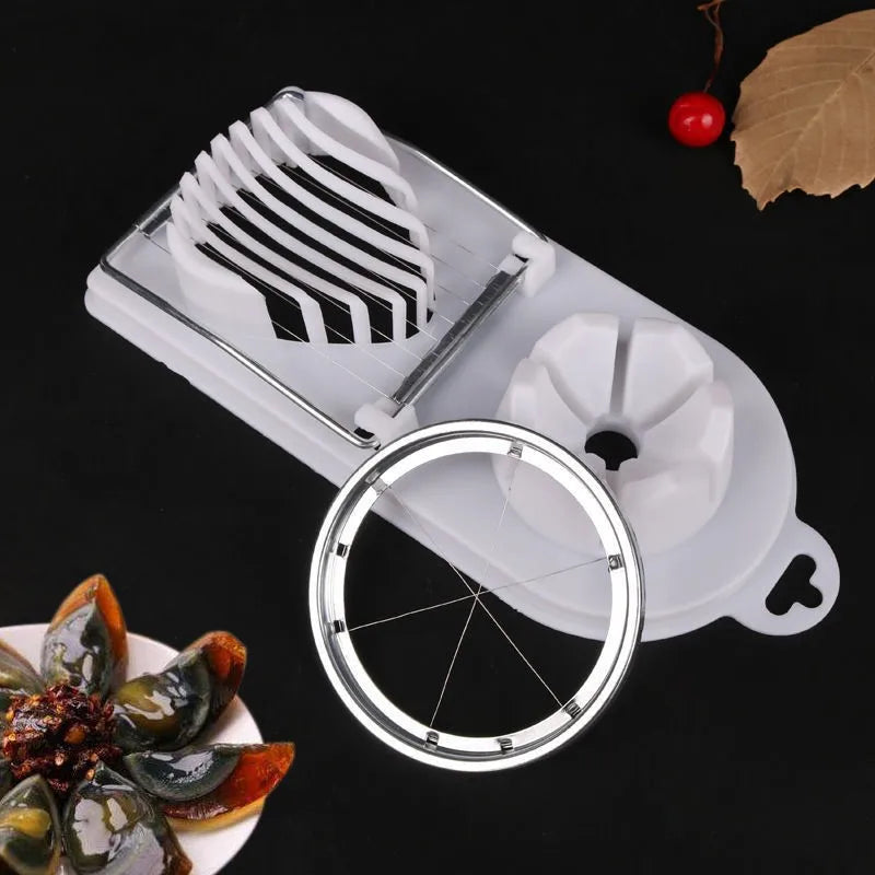 Kitchen Accessories Egg Cutter Shredder Stainless Steel Fruit Salad Cutter Multi-purpose Egg Slicer for Hard Boiled Eggs Uniform