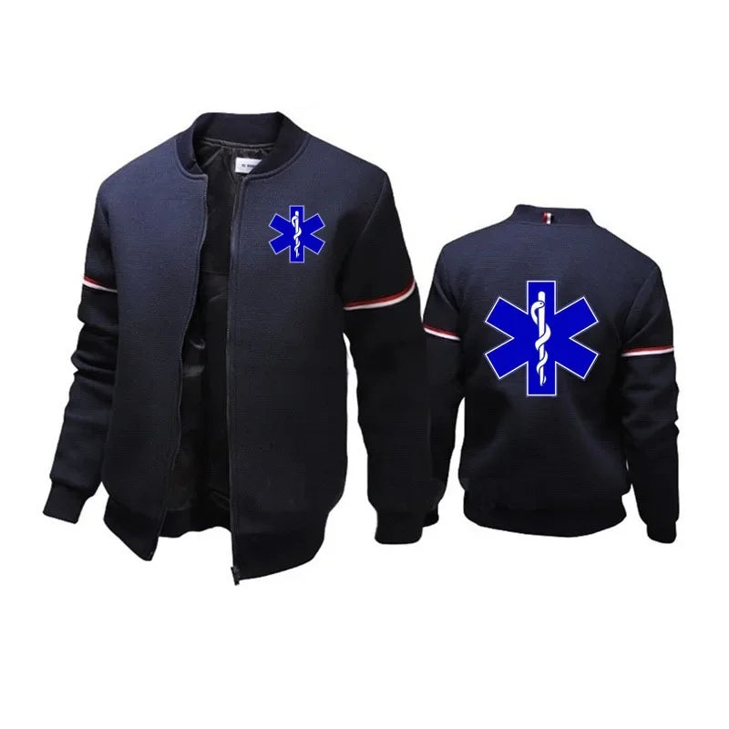 EMT Paramedic Emergency Medical Services Jacket Men Outdoor High Quality cotton Casual sports Men's cardigan jacket top