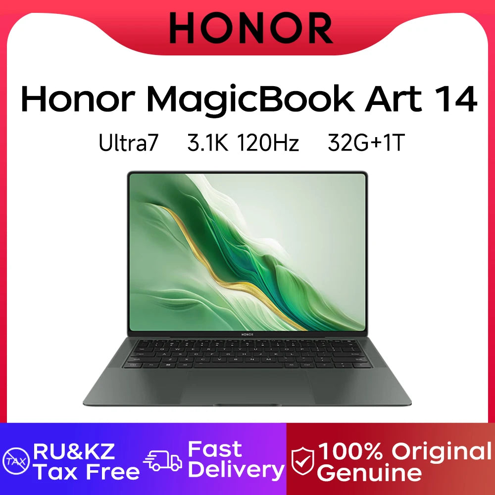 Honor Laptop MagicBook Art 14 2024 Model 14.6-inch OLED Touchscreen Ultra5 /Ultra7 16GB/32GB 1TB/2TB 120 Hz 3.1K Screen Laptop