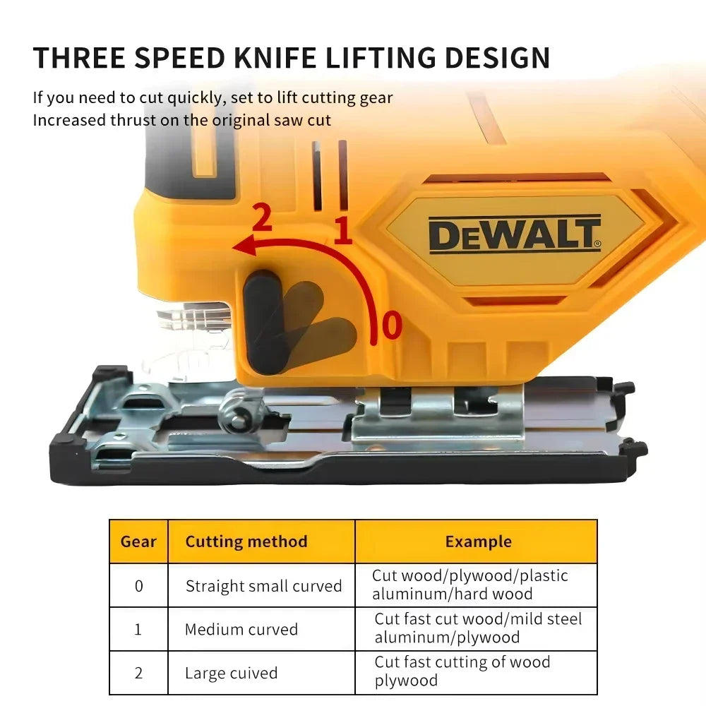 Dewalt 2700RPM Brushless Curve Saw 20V Cordless Electric Jig Saw Portable Multifunction Adjustable Woodworking Power Tool