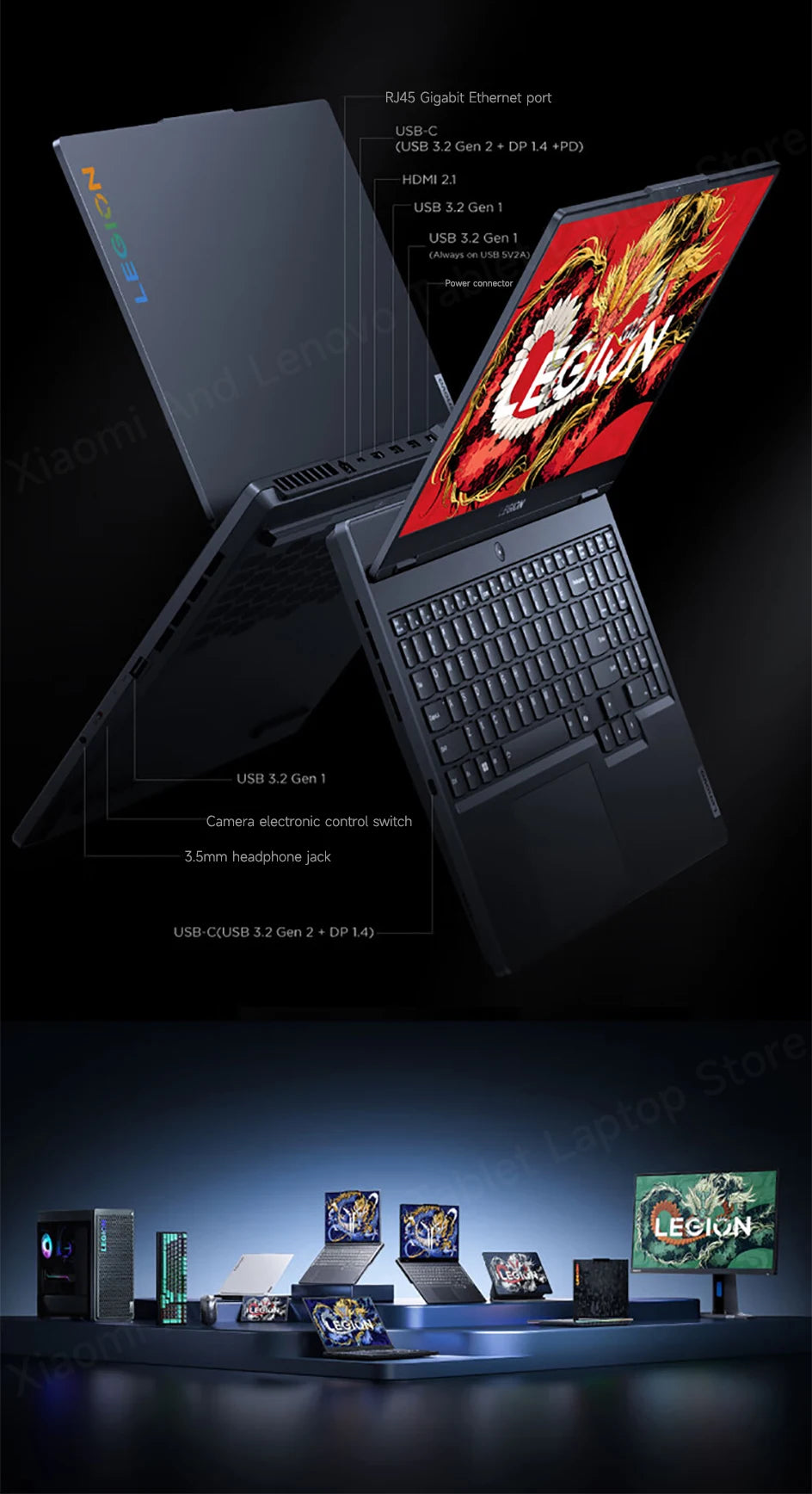 Lenovo Gaming Loptop LEGION R7000 15.6“144Hz AMD Ryzen7 7840H 16/32G DDR5 512G/1TB/2TB Pcie 4.0 SSD RTX4060 Gaming Notebook PC